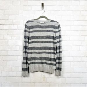 ALC Striped Cotton Crewneck Sweater Lightweight